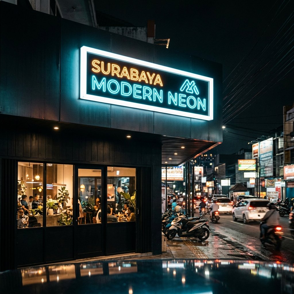 Pembuatan neon box akrilik LED Samsung Surabaya murah - Delva Advertising